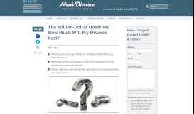 
							         How Much Will My Divorce Cost? | Men's Divorce								  
							    
