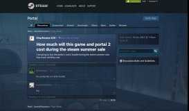 
							         How much will this game and portal 2 cost during the steam summer ...								  
							    