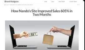 
							         How Nando's Site Improved Sales 605% in Two Months | Brent Hodgson								  
							    