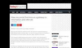 
							         How one portal functions as a gateway to information and referrals ...								  
							    