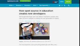 
							         How open source in education creates new developers | Opensource ...								  
							    