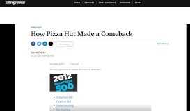 
							         How Pizza Hut Made a Comeback - Entrepreneur								  
							    