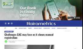 
							         How ready is CAC for online business registration - Nairametrics								  
							    