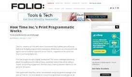 
							         How Time Inc.'s Print Programmatic Works - Folio: - Folio Magazine								  
							    