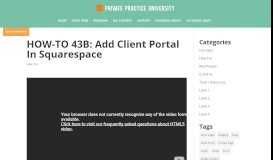 
							         HOW-TO 43B: Add Client Portal In Squarespace - Private Practice ...								  
							    