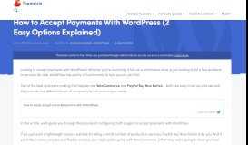 
							         How to Accept Payments With WordPress (2 Easy Options Explained)								  
							    
