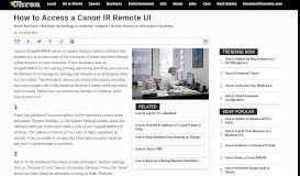 
							         How to Access a Canon IR Remote UI | Chron.com								  
							    