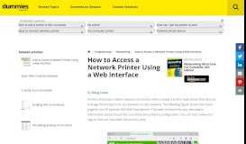 
							         How to Access a Network Printer Using a Web Interface - dummies								  
							    