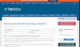
							         How to Access a Remote Server Using a Jump Host - Tecmint								  
							    
