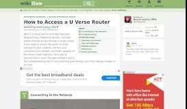
							         How to Access a U Verse Router: 9 Steps (with Pictures) - wikiHow								  
							    