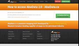 
							         How to access AbaData 2.0 - AbaData.ca								  
							    
