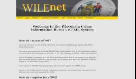 
							         How to Access eTime - WILENET								  
							    