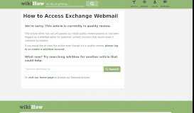 
							         How to Access Exchange Webmail: 13 Steps (with Pictures) - wikiHow								  
							    