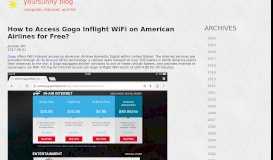 
							         How to Access Gogo Inflight WiFi on American Airlines for Free?								  
							    
