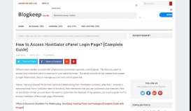
							         How to Access HostGator cPanel Login Page? [Complete Guide]								  
							    