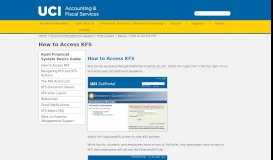 
							         How to Access KFS - UCI Accounting and Fiscal Services								  
							    