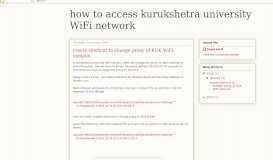 
							         how to access kurukshetra university WiFi network								  
							    