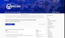 
							         How to access nasis.cnrc.navy.mil to fill out sf86? - Navy OCS								  
							    