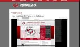 
							         How to access OGT scores in DataMap | Goshen Local School District								  
							    