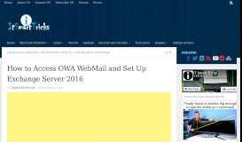 
							         How to Access OWA WebMail and Set Up Exchange Server ...								  
							    