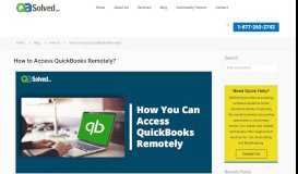 
							         How to Access QuickBooks Remotely? - QASolved								  
							    