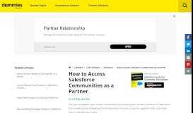 
							         How to Access Salesforce Communities as a Partner - dummies								  
							    