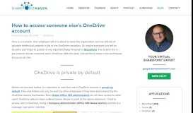 
							         How to access someone else's OneDrive account - SharePoint Maven								  
							    