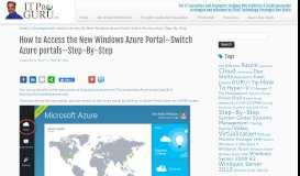 
							         How to Access the New Windows Azure Portal–Switch Azure portals ...								  
							    
