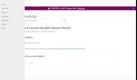 
							         How to access the Qlik Partner Portal? - Qlik® | Support Portal								  
							    