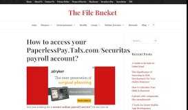 
							         How to access your PaperlessPay.Talx.com/Securitas payroll ...								  
							    