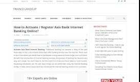 
							         How to Activate/Register Axis Bank NetBanking Online								  
							    