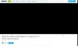 
							         How to add employees in payroll in Xero (Australia) on Vimeo								  
							    