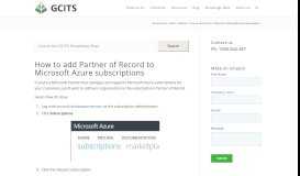 
							         How to add Partner of Record to Microsoft Azure subscriptions - GCITS								  
							    