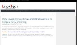 
							         How to add remote Linux and Windows Host to Icinga 2 for Monitoring								  
							    