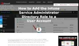 
							         How to Add the Intune Service Administrator Directory Role to a User ...								  
							    