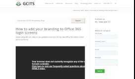 
							         How to add your branding to Office 365 login screens - GCITS								  
							    