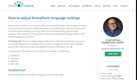 
							         How to adjust SharePoint language settings - SharePoint Maven								  
							    