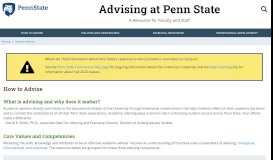 
							         How to Advise | Academic Advising Portal								  
							    