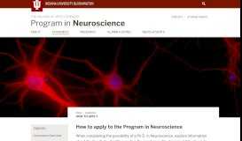 
							         How to Apply: Academics: Program in Neuroscience: Indiana ...								  
							    
