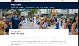 
							         How to Apply | Admissions | Florida International University								  
							    