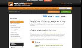 
							         How to Apply and Register | Animation Mentor								  
							    