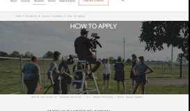
							         How to apply | Australian Film Television and Radio School								  
							    