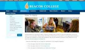 
							         How To Apply | Beacon College								  
							    