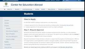 
							         How to Apply : Center for Education Abroad : University of Rochester								  
							    