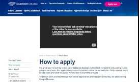 
							         How to Apply | Courses | Oaklands College								  
							    