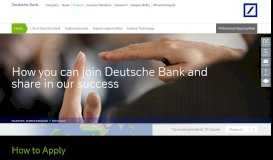 
							         How to Apply – Deutsche Bank Careers								  
							    