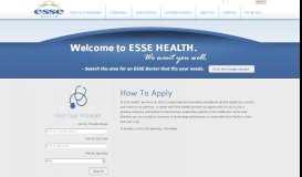 
							         How To Apply - Esse Health								  
							    