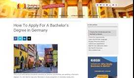 
							         How To Apply For A Bachelor's Degree in Germany - Study in ...								  
							    