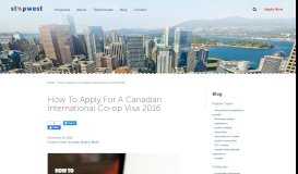 
							         How To Apply For A Canadian International Co-op Visa 2016 - Stepwest								  
							    