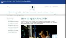 
							         How to apply for a PhD : PhD : Study with us : University of Sussex								  
							    